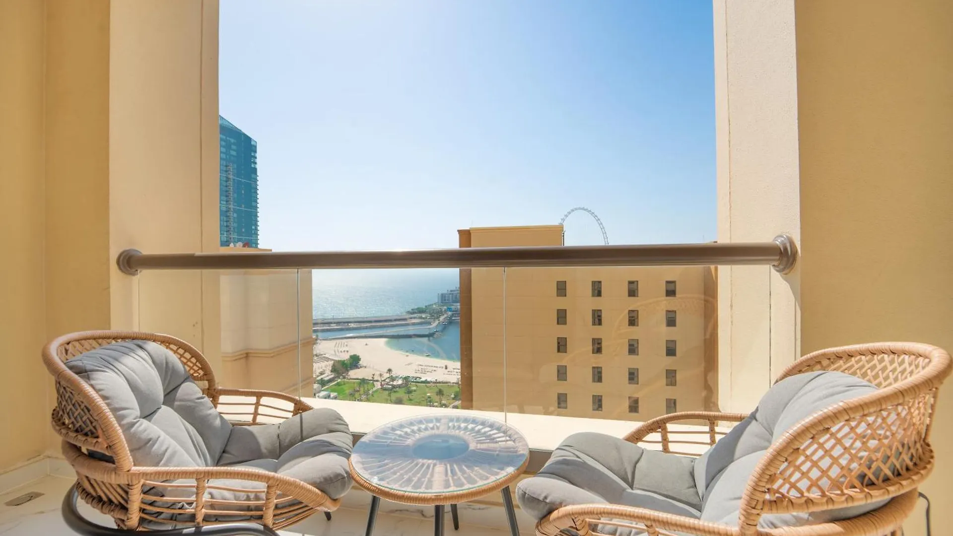 Jbr Amwaj 4 , Upgraded Sea And Ain Dubai Views, 2M Walk To Beach By Gardenia Suitse Appartamento